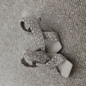Asos Gray Braided Heels 9